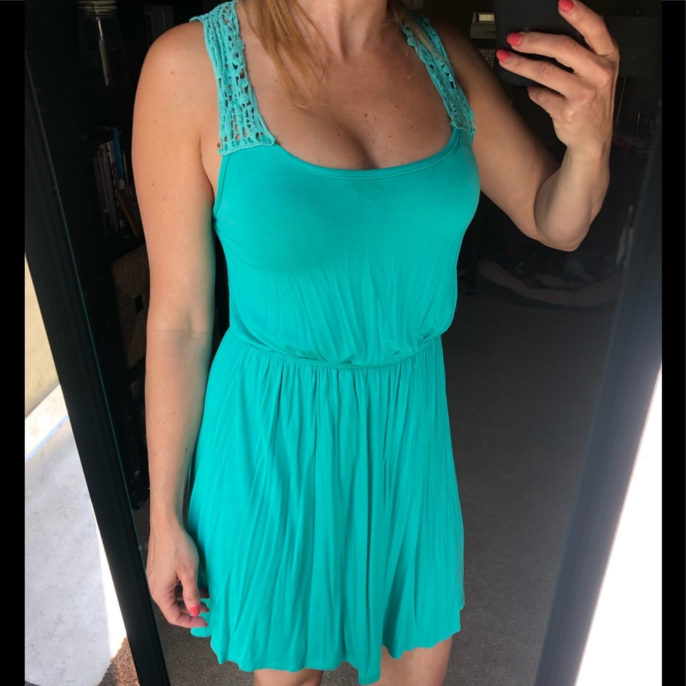 Kelly green cotton dress size Small